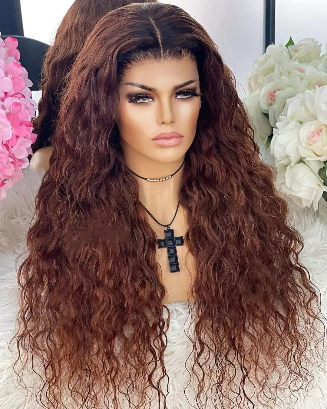 Wholesale Afro Deep Curly Ombre Brown Brazilian Human Hair 13*4 Lace Front Wigs for Black Women