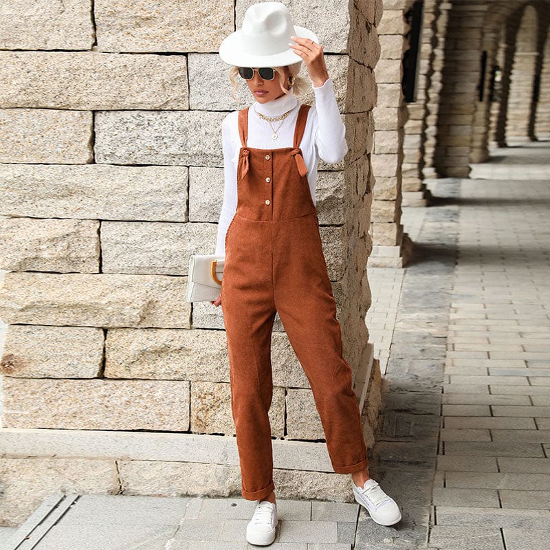 Wholesale Casual Cotton Jumpsuit Rompers Fall Womens Jumpsuit 2022 Streetwear Jumpsuits