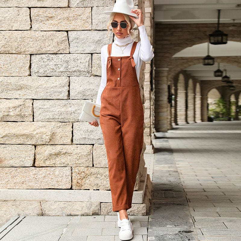 Wholesale Casual Cotton Jumpsuit Rompers Fall Womens Jumpsuit 2022 Streetwear Jumpsuits