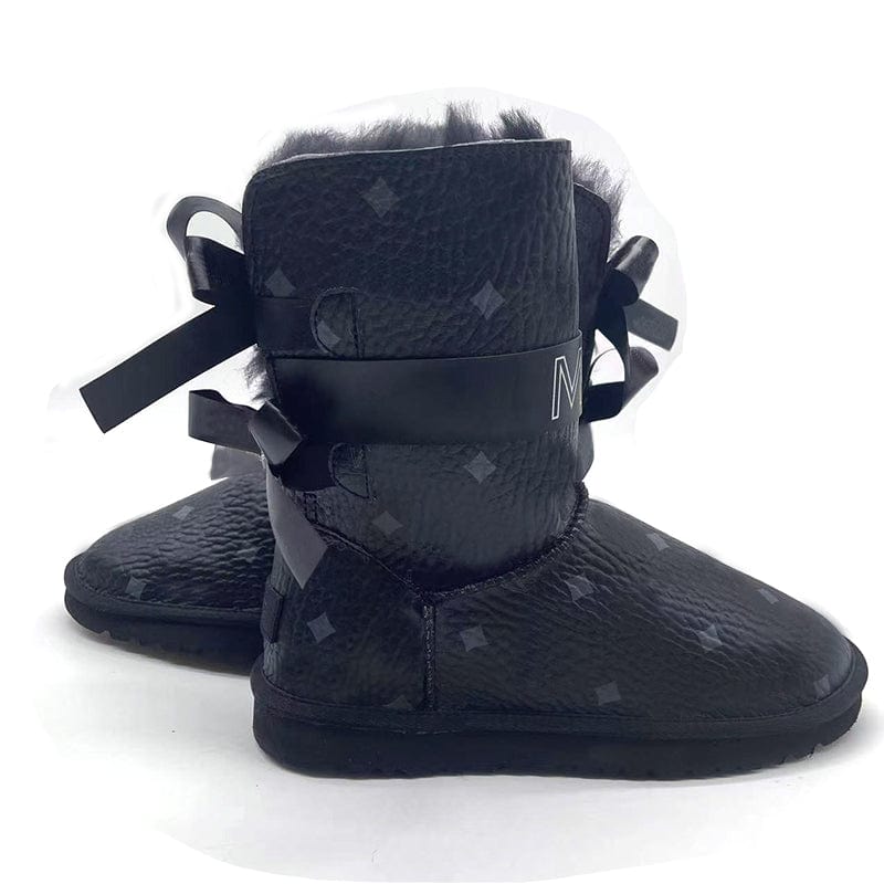 Wholesale  Fashion Women Boots  Girls Ladies Boots With Bows  Winter Snow Boots