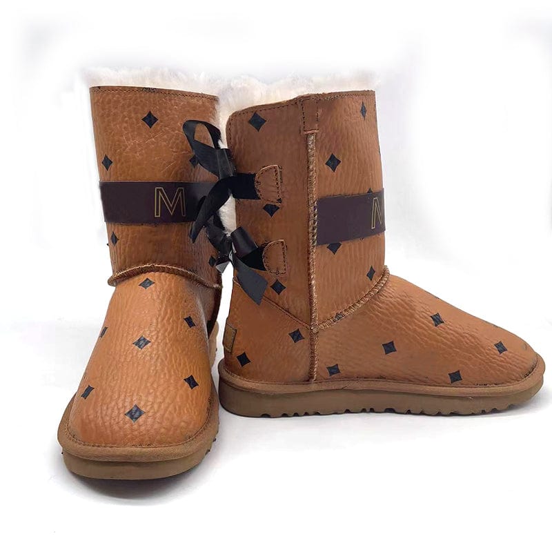 Wholesale  Fashion Women Boots  Girls Ladies Boots With Bows  Winter Snow Boots