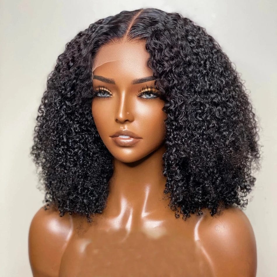 Wholesale Pre Plucked Pixie Curly Wigs Brazilian Unprocessed Hair Afro Wave Lace Front Wigs for Black Women