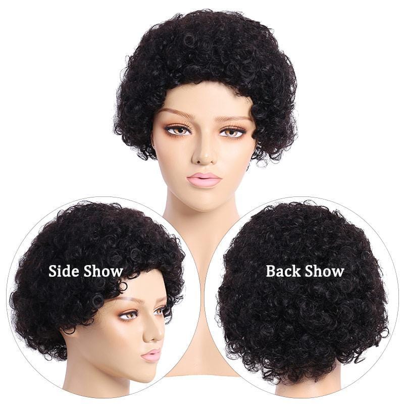 Wholesale Price Free Sample Courte Perruque Indian Straight Human Hair Cut Wigs Glueless Full Machine Made Short Pixie Wig