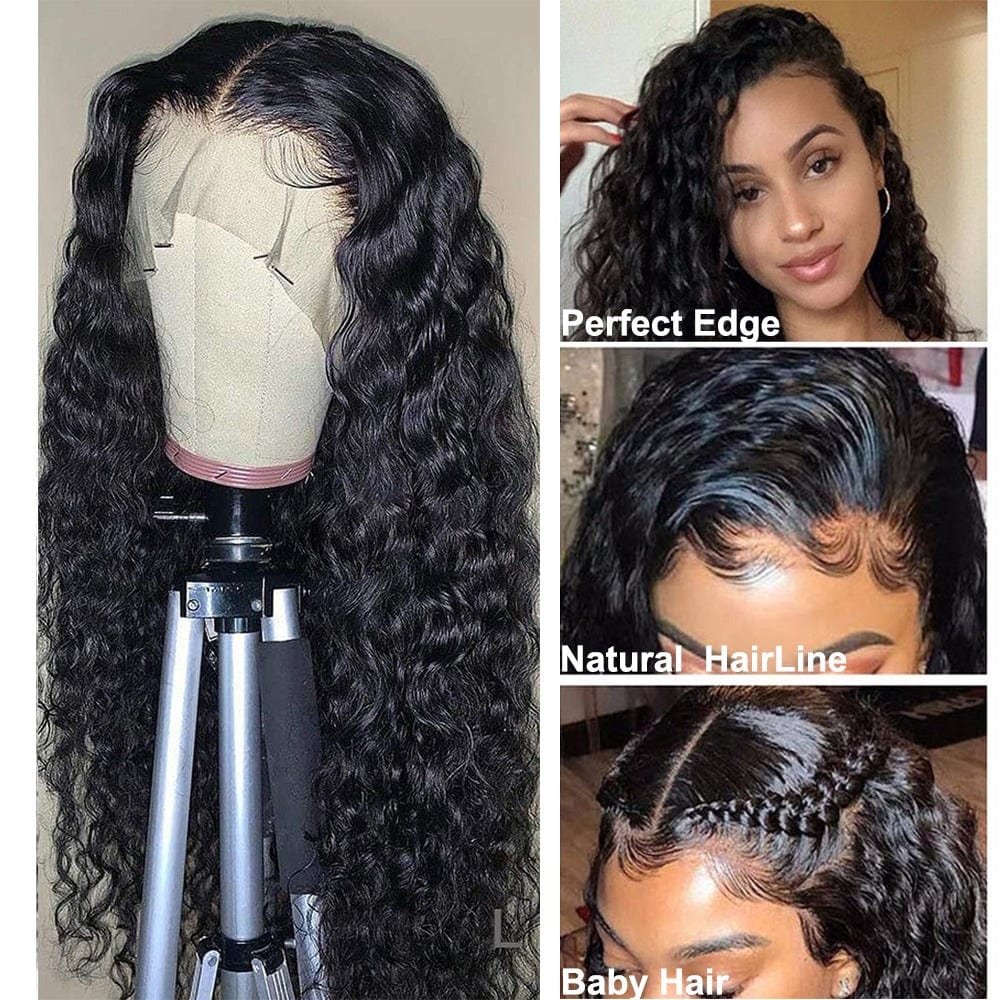 wholesale prices pre plucked loose deep wave 4x4 5x5 glueless closure wig 100% natural raw peruvian human hair lace wigs