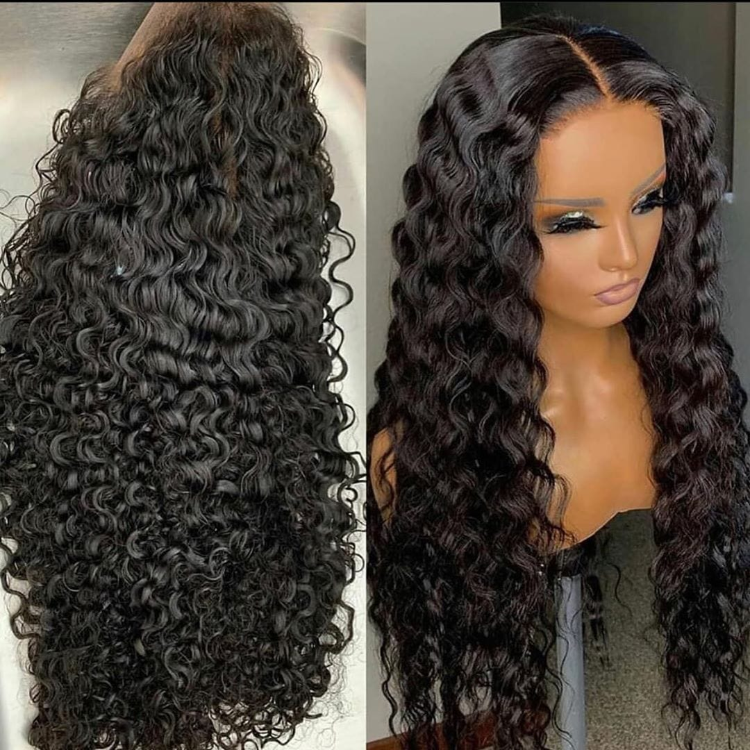 wholesale prices pre plucked loose deep wave 4x4 5x5 glueless closure wig 100% natural raw peruvian human hair lace wigs