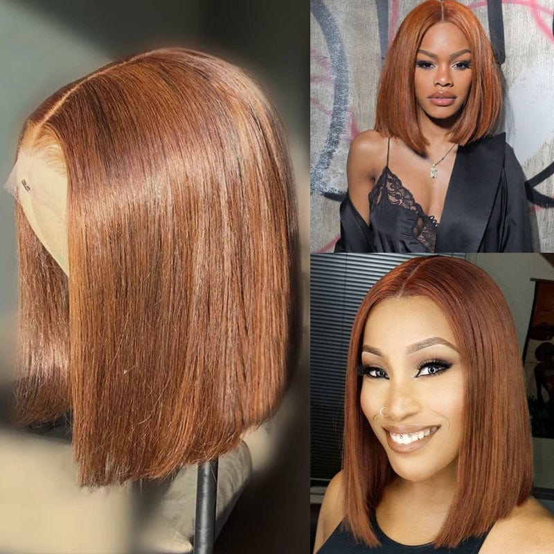 Wholesale Short Bob Straight Lace Front Wigs 360 Full HD Lace Frontal Human Hair Wig for Black Women