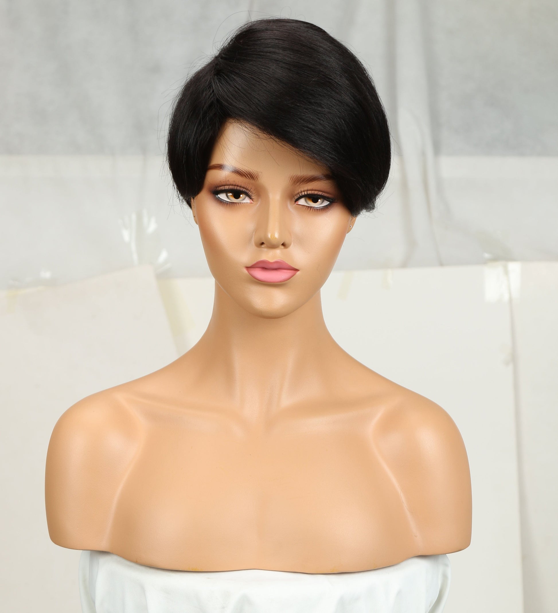 Wholesale Short Bob Wigs Pixie Cut wholesale ombre 100% wet and wavy with bangs blonde 613 virgin curly wig human hair