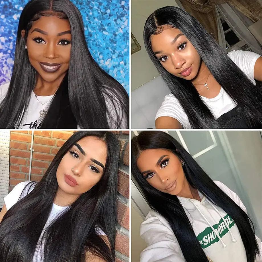 Wholesale Silky Straight 12A Grade Indian Virgin Hair V-part Lace Wigs for Black Women