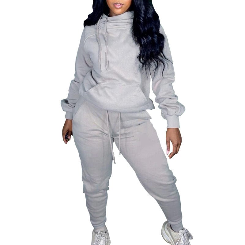 Wholesale Two Piece Sweat Suit Women Jogging Suits Hoodies Custom Two Piece Suit Tshirts With Logo Custom Logo Printed Shirts