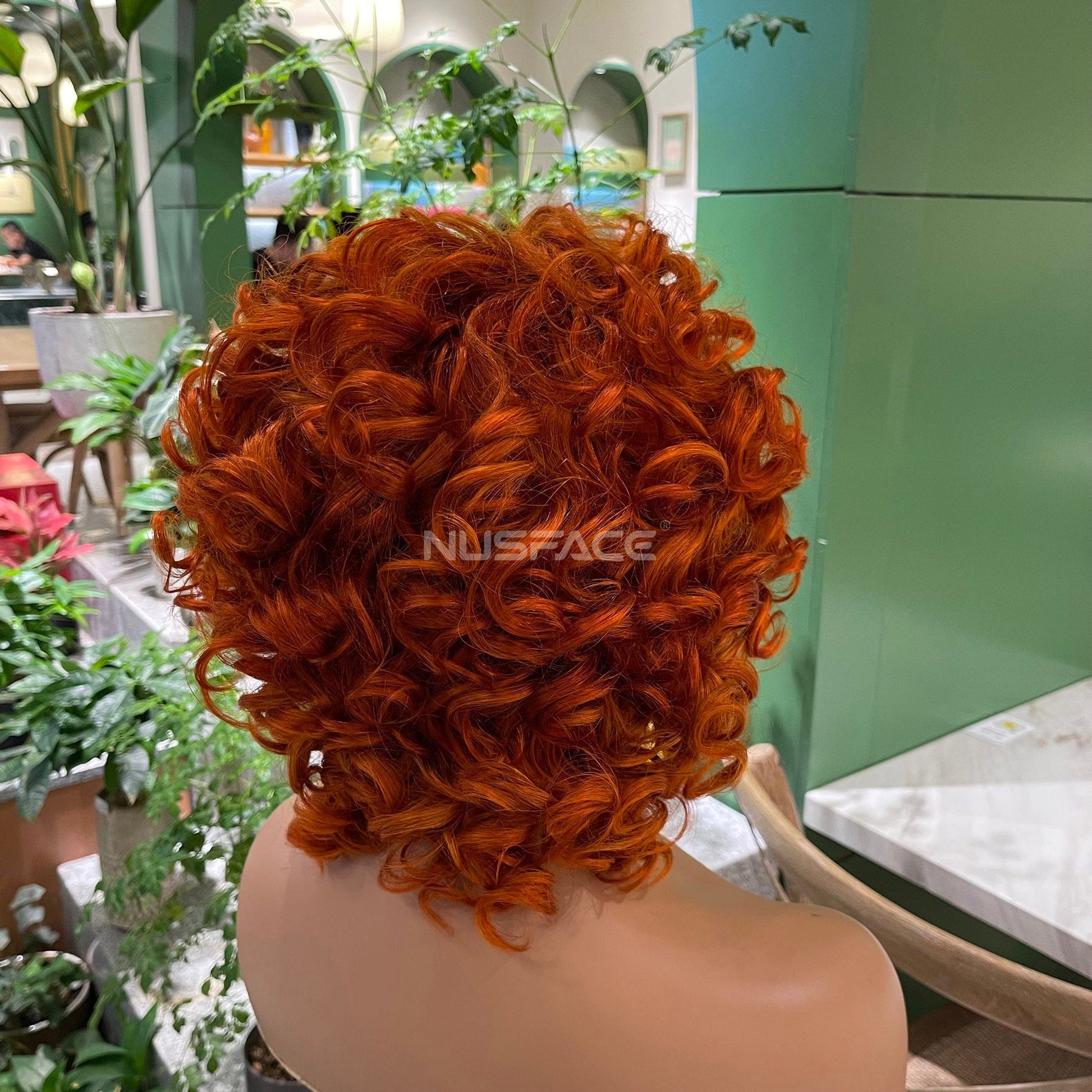 Wholesales Fumi Super Double Drawn Afro Short Bob Loose Curly Wigs With Bang Human Hair Brazilian Rose Curl Fringe Wigs