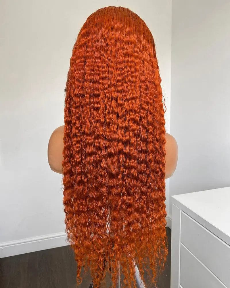 Wigs vendors hd 100% human hair orange