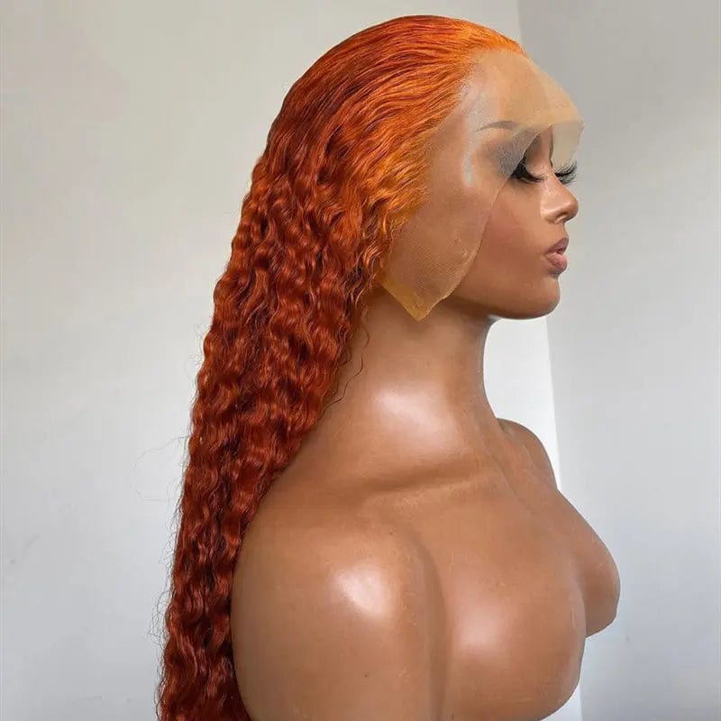 Wigs vendors hd 100% human hair orange