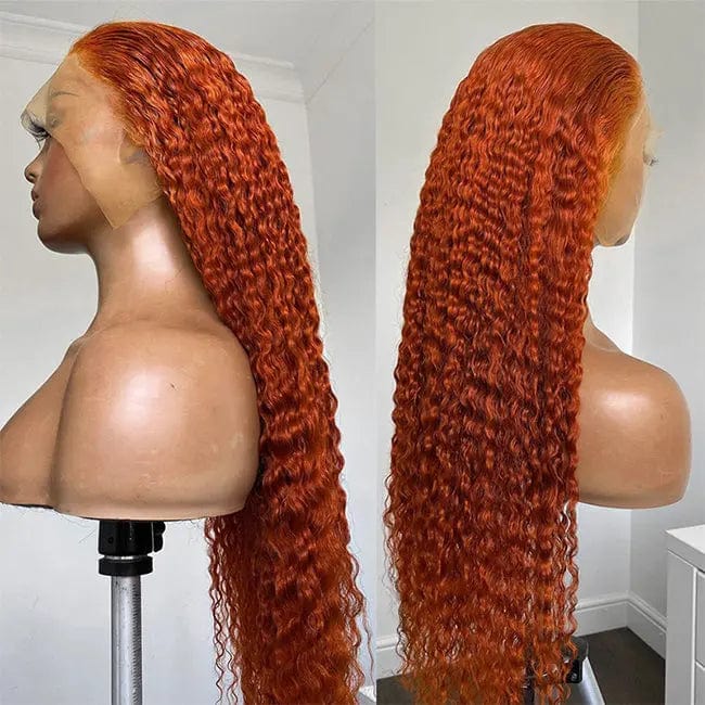 Wigs vendors hd 100% human hair orange