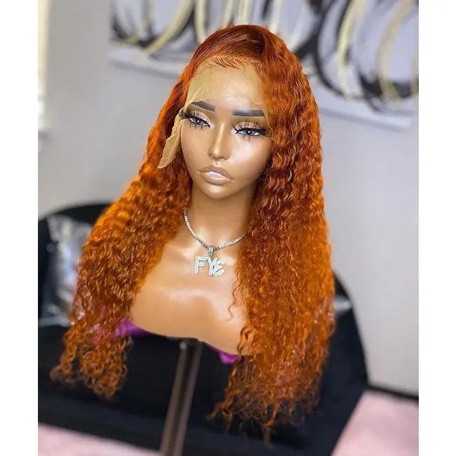 Wigs vendors hd 100% human hair orange