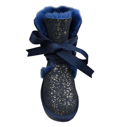 winter fashion women's shoes warm sheep wool furry snow boots with pompom plush flat casual boots