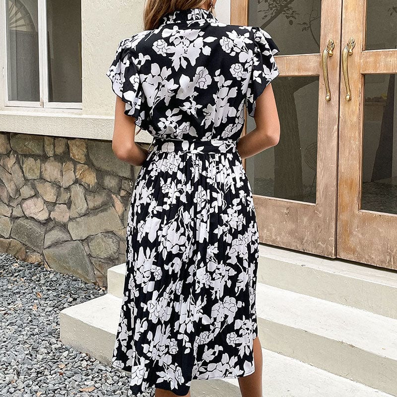 Woman Dresses New Arrivals 2022 Turkey Dresses Women Clothing Floral Pleated Dress