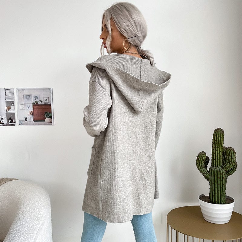 Women Cardigan Sweaters Coat Classical Long Sleeve Cashmere Open Front Cardigan Knit Sweater