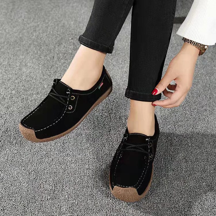 Women Flats Summer Genuine Leather Shoes With Low Heels Slip On Casual Flat Shoes Women Loafers Soft Nurse Ballerina Shoes