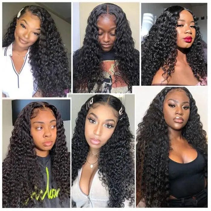 Women Natural Lace Curly Wigs with Baby