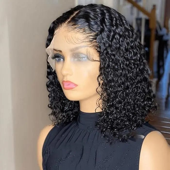 Women Natural Lace Curly Wigs with Baby