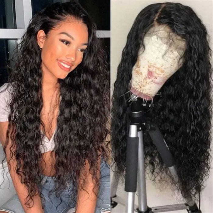 Women Natural Lace Curly Wigs with Baby