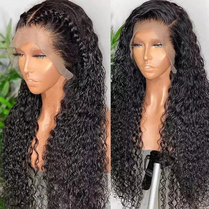 Women Natural Lace Curly Wigs with Baby