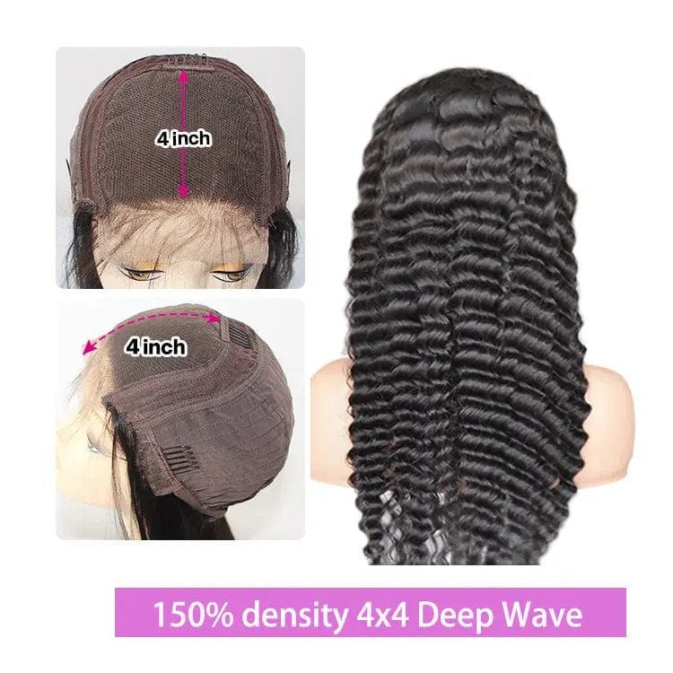 Women Natural Lace Curly Wigs with Baby