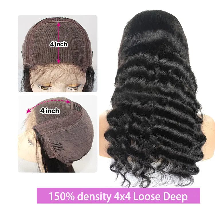 Women Natural Lace Curly Wigs with Baby