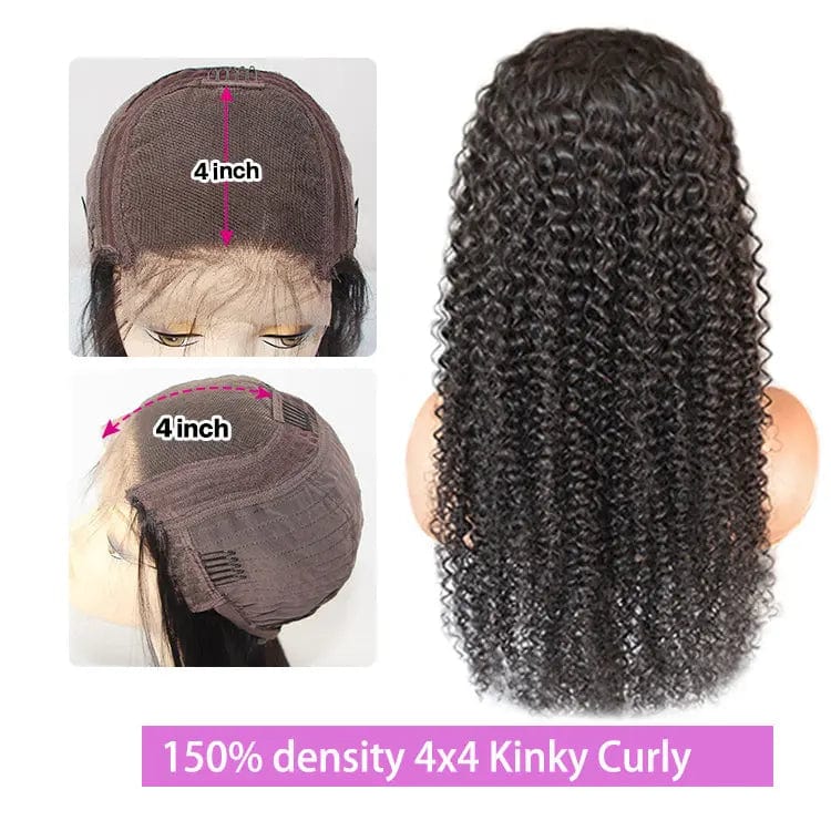 Women Natural Lace Curly Wigs with Baby