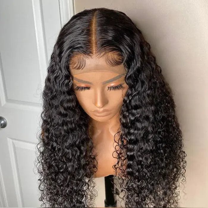 Women Natural Lace Curly Wigs with Baby