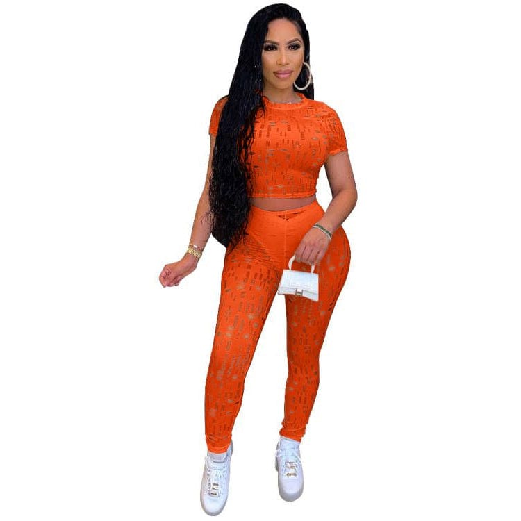 Women'S Lips Stacked Pants 2 Piece Set Women Outfit Pants Sets Pencil Trousers