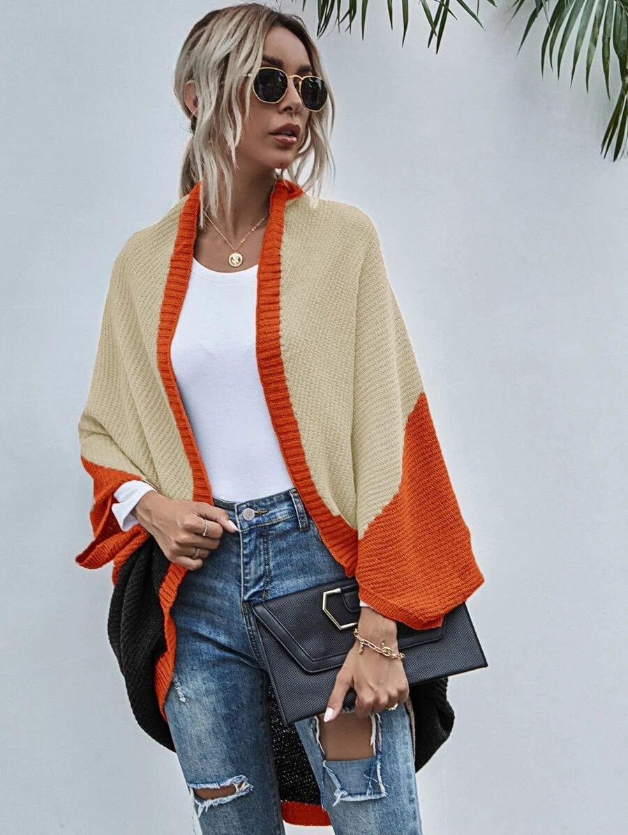 womens clothing 2022 American women's sweaters winter new loose knit cardigan languid lazy wind pocket long sweater coat