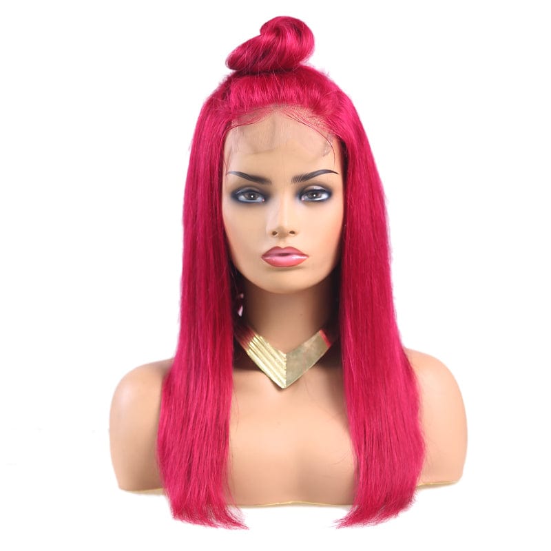 X-TRESS 99J/Burgundy Human Hair Lace Front Wigs Brazilian Straight 4*4 Lace Frontal Wig For Women Pre Plucked Natural Hair Wig