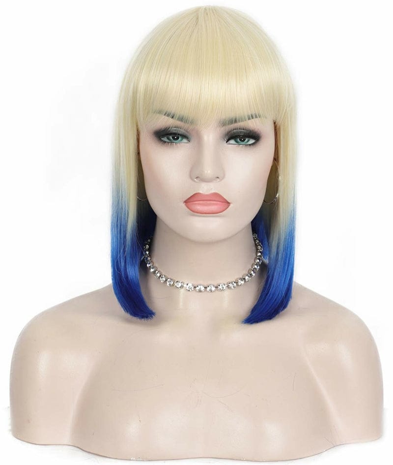 Xianniao Amazon New Style Short Black Straight Bob Wigs with Bangs Synthetic Wig for Black Women Party Daily Use Shoulder Length