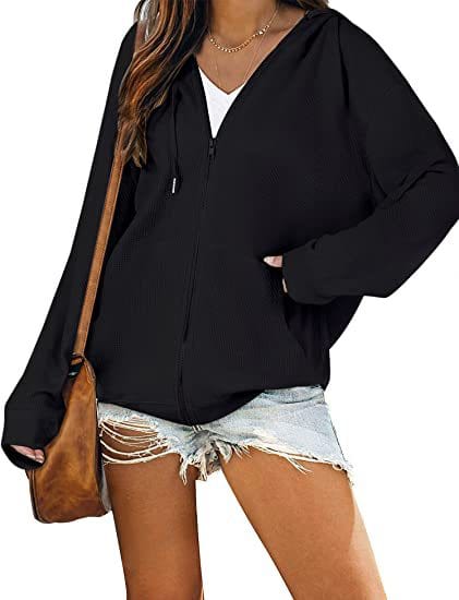 XL / Black 2022 New Style Women's coats Oversize Hooded Sweater Women Long Sleeve Casual Coaters sweatshirt clothing