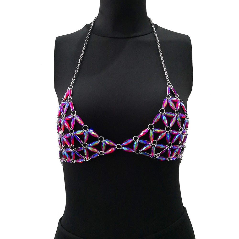 XL / Fuchsia NOVANCE YX924 Charming Diamond-studded Body Chain Bikini lingeri sexy fishnet underwear accessories party wear gowns for women