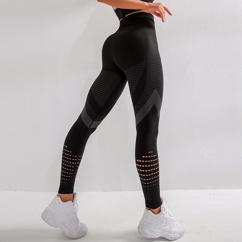 XS / Black Custom Logo 2022 High Waisted Tummy Control Butt Lifting Seamless Yoga Leggings For Women