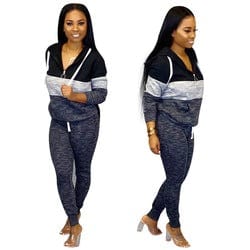 XXL / Black S2900 sweetsuits women two piece tracksuit jogging  suit