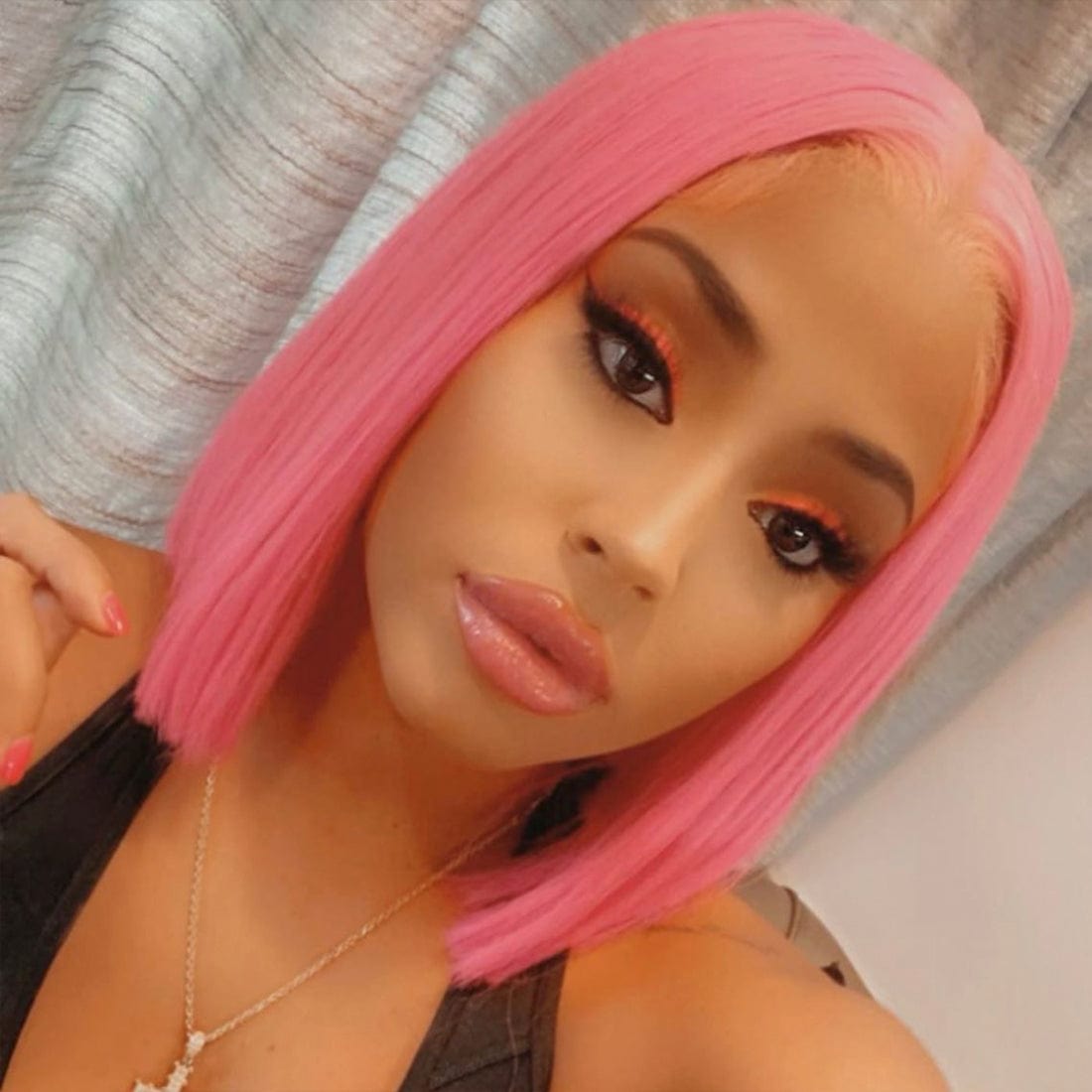 YBRWIG China Virgin Human Hair Lace Frontal Straight Bob Wig for Black Women Wigs Pre Plucked with Baby Hair Free eyelashes