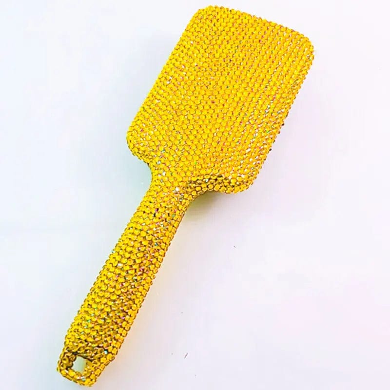 Yellow Bling Brush And Comb