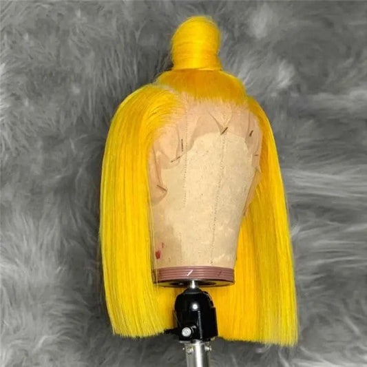 Yellow Colour Raw Indian Hair