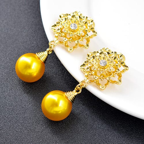 Yellow Handmade earrings unique earings fashion flower jewelry for women new arrival designer earrings