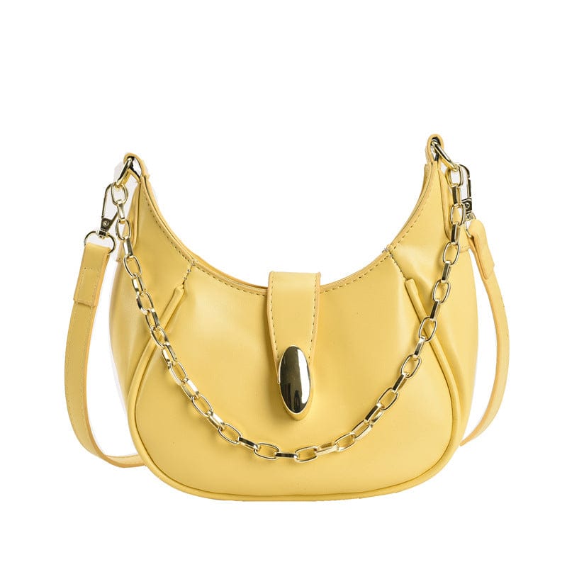 Yellow Niche Bag Women's Foreign Trade New Trendy High-End Texture One-Shoulder Messenger Bag Fashion Crescent Saddle Bag