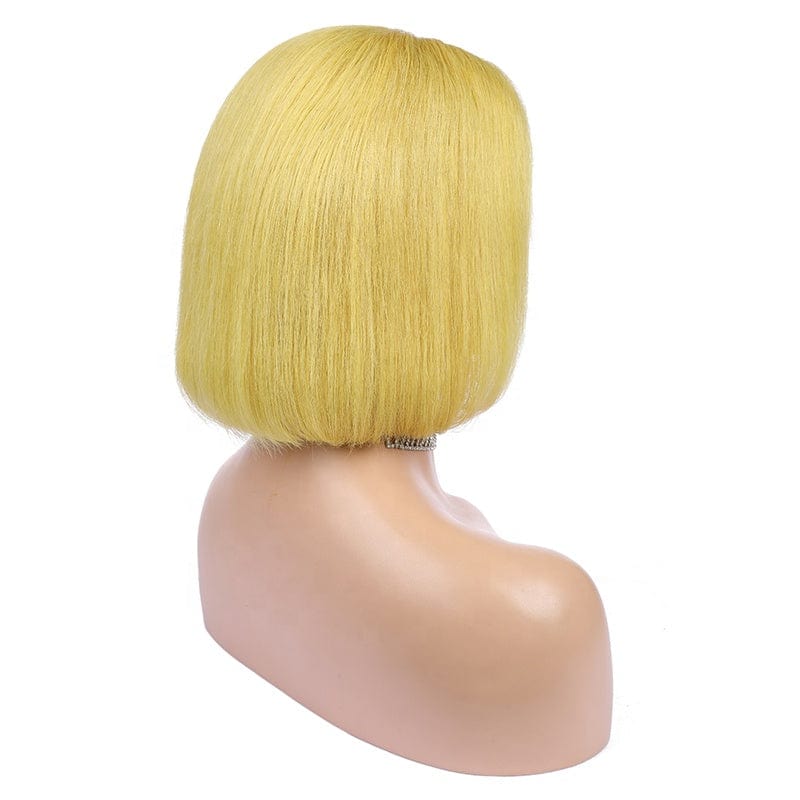 yellow straight hair wholesale human hair lace front wigs for women pre pluck human hair lace front wigs