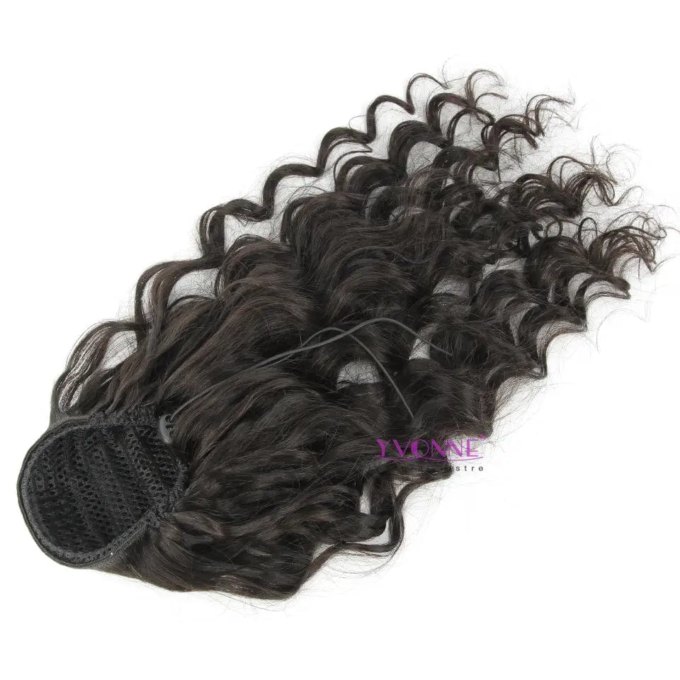 Yvonne Brazilian remy long Drawstring Curly Ponytail Human Hair Clip In Extensions for woman virgin hair ponytail