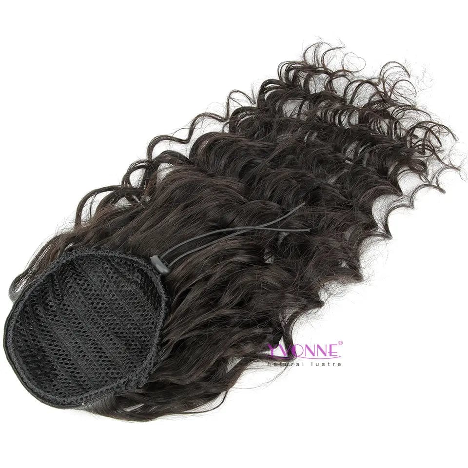 Yvonne Brazilian remy long Drawstring Curly Ponytail Human Hair Clip In Extensions for woman virgin hair ponytail