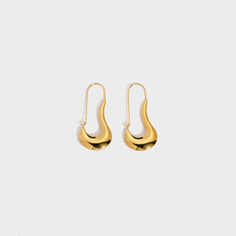 YXE498 Fashion  Jewelry stainless steel 18K gold plated Pin Music Symbol Irregular Asymmetric Geometric Stud Earrings for Trendy Girls